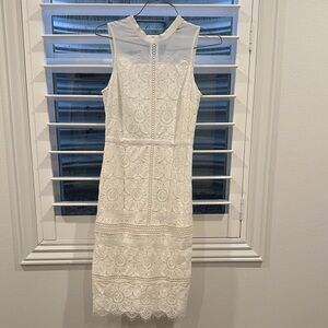 Banana Republic White Lace Midi Dress